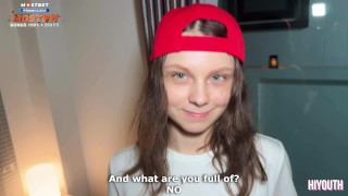 The Cute Delivery Girl ate my Pizza and was Fucked Hard for it