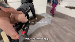 I cheat my guy with Yan in a ski shop, the seller surprises me, I empty his balls